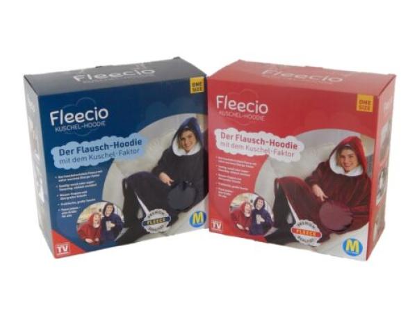 Fleecio Kuschel-Hoodie der Flausch Hoodie mit Kuschel Faktor mit Kaputze Rot