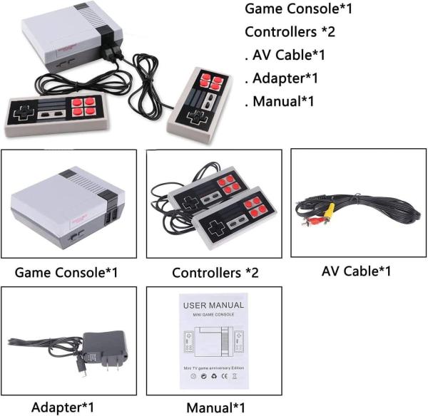 Retro Mini Game Retro Family TV Game Console Built-in 620 Spiele TV Video