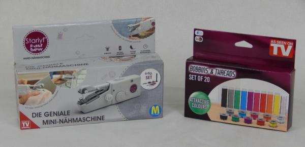 Starlyf Fast Sew geniale Mini-Nähmaschine Reise Nähmaschine inkl. 20tlg. Faden