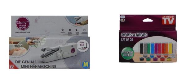 Starlyf Fast Sew geniale Mini-Nähmaschine Reise Nähmaschine inkl. 20tlg. Faden