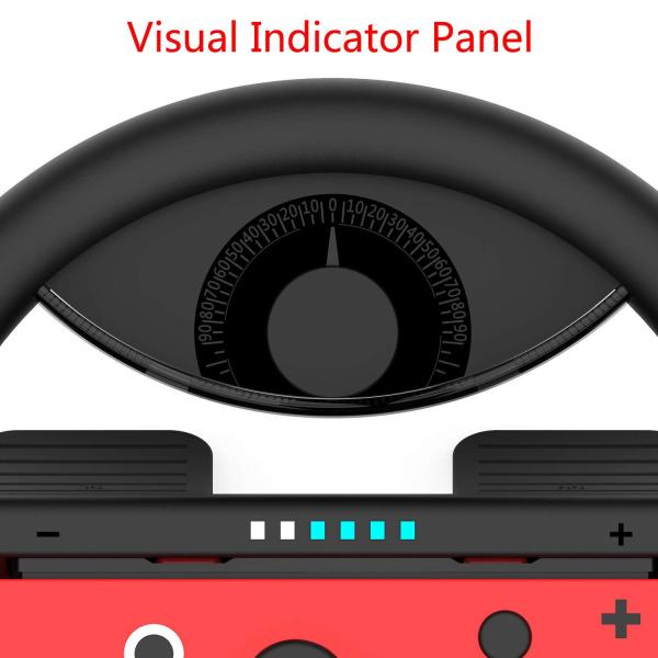 COODIO Switch Lenkrad und Griff, Switch Rennlenkrad, Joy-Con Griff Hülle Schwarz