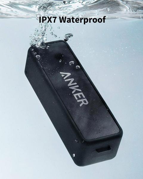 Anker SoundCore 2 Bluetooth Lautsprecher, Dualen Bass-Treibern, 24h Akku, IPX7