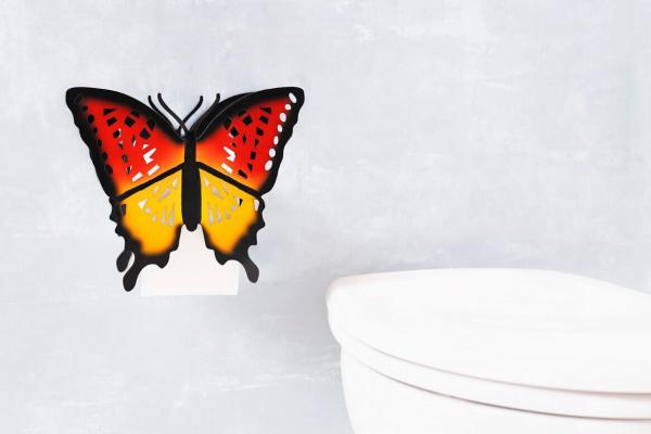 Wand-Toilettenpapierhalter "Schmetterling" Halterung Klopapier Halter