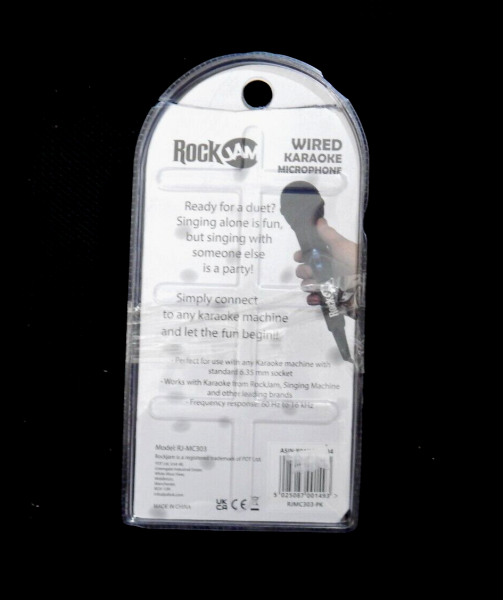RockJam RJ-MC303 Kabel Karaoke Microphone 3m Kabel Mikrofone in Rosa