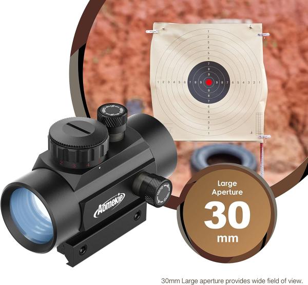 Softair Red Dot Visier für 20mm/22mm Schiene Leuchtpunktvisier Rotpunktvisier