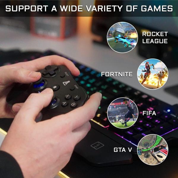 THE G-LAB K-Pad Thorium Wireless Gaming-Controller Joystick für PS4, PC Windows