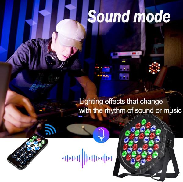 LED Par Spotlight, 36 LED Stage Light, Party Light RGB DMX512 mit Fernbedienung