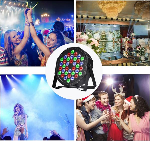 LED Par Spotlight, 36 LED Stage Light, Party Light RGB DMX512 mit Fernbedienung