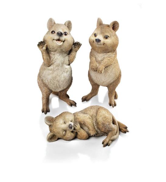 Dekofiguren Quokkafreunde 3er-Set Wohnungsdeko Deko Figur Dekoration