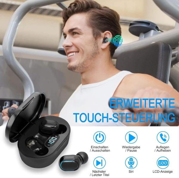 Bluetooth Kopfhörer In Ear, Kabellos HiFi Stereoklang, IPX7, Wireless, USB Quick
