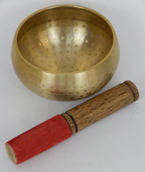 Große Tibetische Klangschale 474g, 11cm. Set für Yoga Meditation Schule als Gong