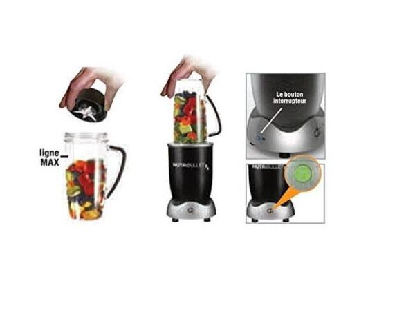 NutriBullet RX 1700 Watt schwarz Mixer mit Extraktor-Klinge macht Superfood