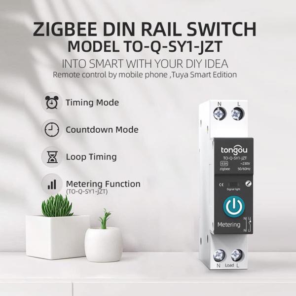 Smart Switch Leistungsschalter 25A Zigbee Tuya Smart Circuit Breaker 1P Din Rail