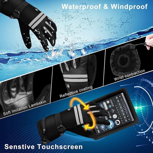 Beheizte Handschuhe Herren Damen Beheizbare Handschuhe Winterhandschuhe Größe XL