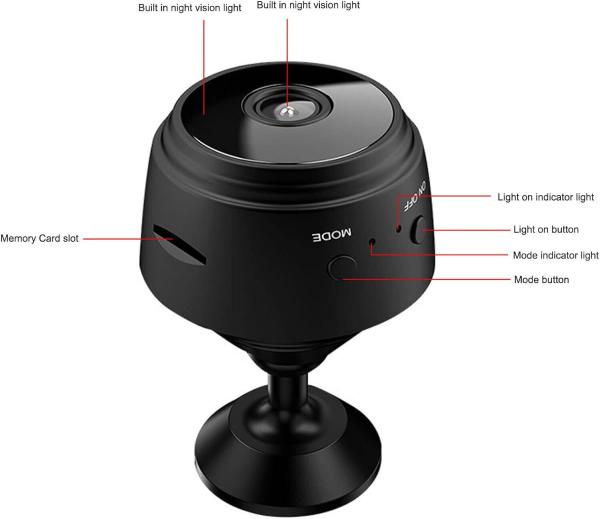 Mini-Überwachungskamera, 1080P HD WiFi Wireless Home Security Cam, Nachtsicht