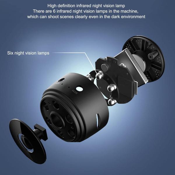 Mini-Überwachungskamera, 1080P HD WiFi Wireless Home Security Cam, Nachtsicht