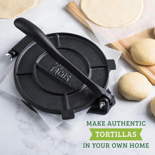 Chef Tacos Tortilla Presse - Taco Presse - Roti Maker 20cm - aus Gusseisen