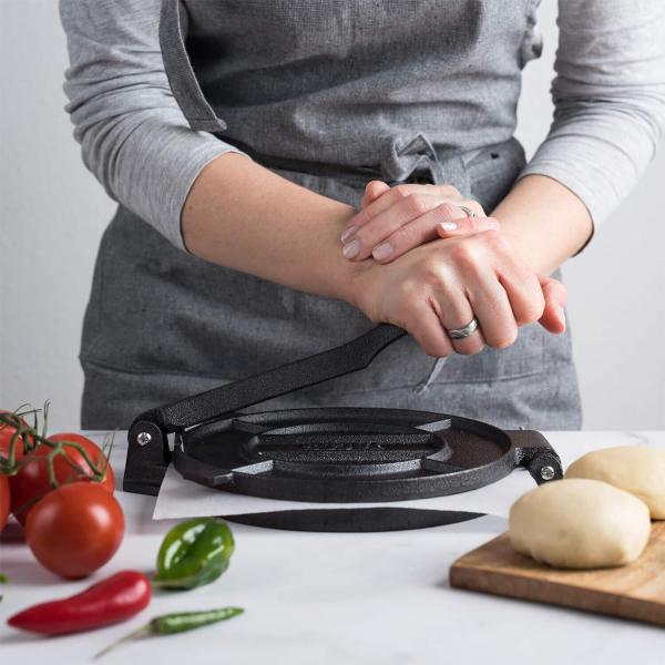 Chef Tacos Tortilla Presse - Taco Presse - Roti Maker 20cm - aus Gusseisen