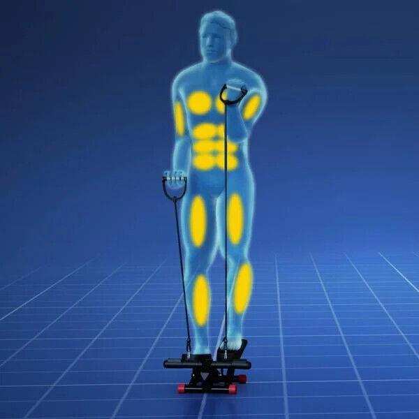 Kendox StepShaper 3in1 Swing Stepper 100kg mit Display für Bein und Po-Training