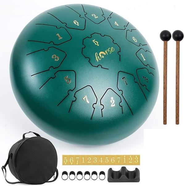 Zungentrommel 13 Noten in C-Dur 12 Zoll Steel Tongue Drum Ätherische Trommel