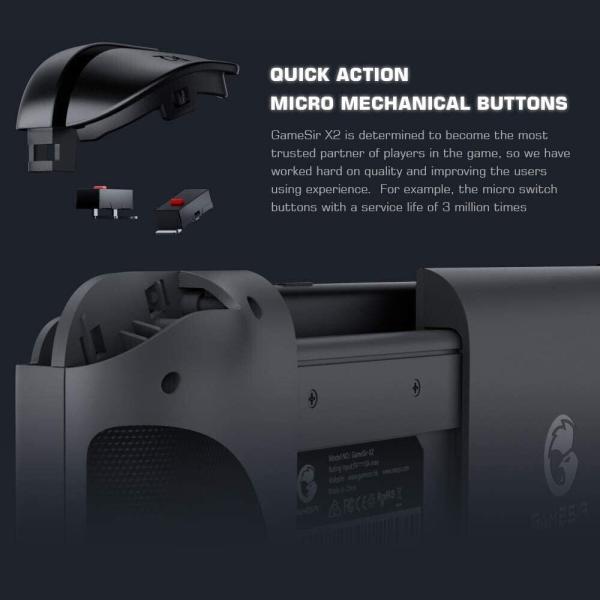 GameSir X2 Mobiler Bluetooth-Gaming-Controller, Bluetooth 4.2-Gamecontroller