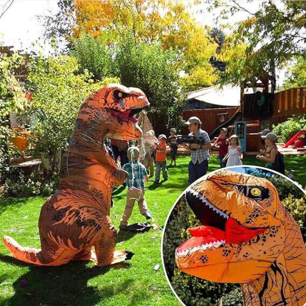 Aufblasbares Kostüm Dinosaurier Ausgefallenes Fasching Auflbaskostüm Karneval