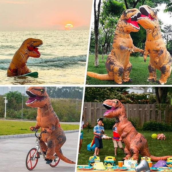 Aufblasbares Kostüm Dinosaurier Ausgefallenes Fasching Auflbaskostüm Karneval