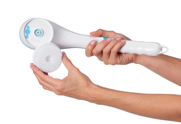 Akku-Körperbürste 5tlg.  Elektrisch Wellness-Bürste Peeling Massage Wasserfest