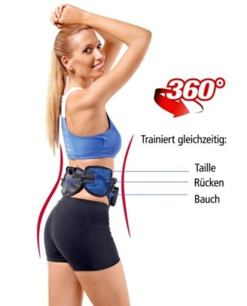 ABS-A Round Bauchmuskelgürtel L-XL Bauchmuskel-Gürtel Platinum Muskeltraining
