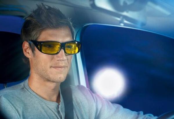Nachtfahrbrille "Spezial" Kontrast-Brille Night Vision auch für Brillenträger