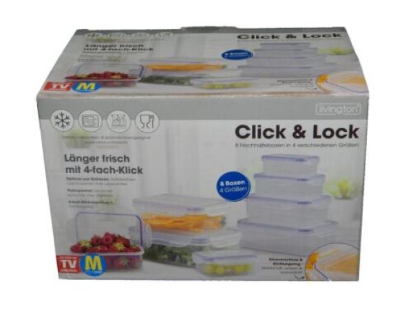 Click & Lock Aufbewahrungsbox mit Deckel Aufbewahrung Box Firschhaltebox 8 tlg.