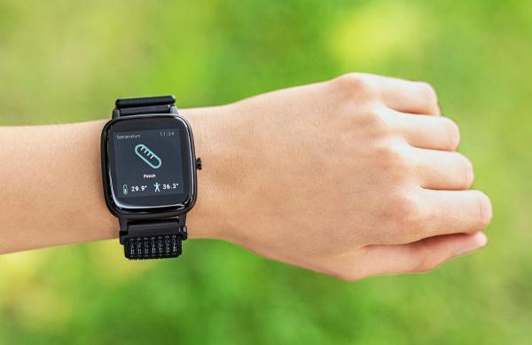 Fitnessuhr mit Körpertemperaturmessung Aktivitätstracker Touch Fitness Armband