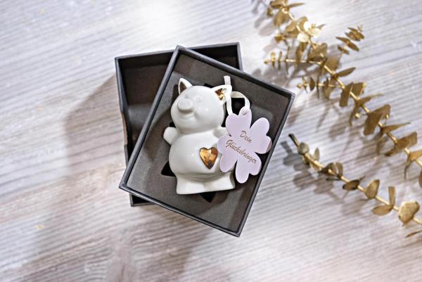 Geschenkset Glücksschwein Glücksbringer Porzellan Geschenk Glück