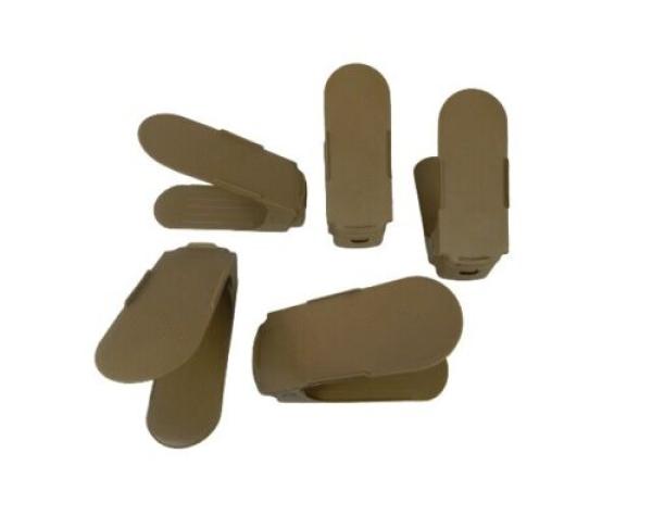 Schuhstapler 5er Set Verstellbare Schuhstapler Schuhhalter Schuhschrank in Braun