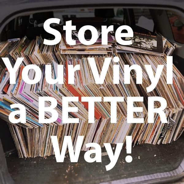 Victrola Holzkiste – Tischalbumhalter und Organizer für alle Schallplatten Braun