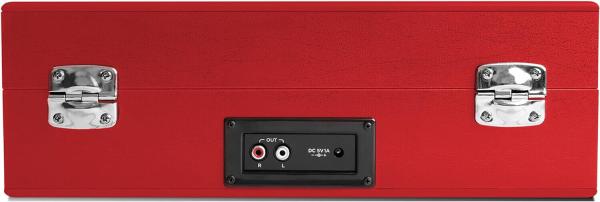 ION Audio Vinyl Transport Tragbarer Retro Kofferplattenspieler in Rot