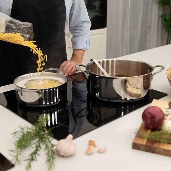 Livington Titan Pot Kochtopf 24 cm / 4,2l Antihaftbeschichtung Edelstahl Silber